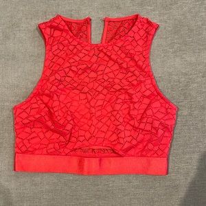 Bebe Hibiscus Crop top Medium